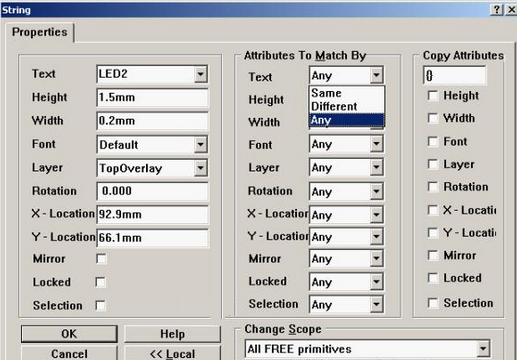 4. 可對字符和阻焊進行適當?shù)恼{(diào)整，以方便處理文件和提高效率，字符可以通過Global過濾器設(shè)置條件進行快速調(diào)整不同格式的字符